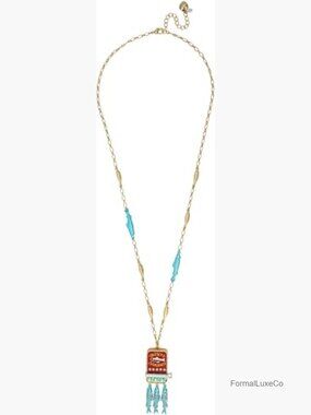 Novelty Sardine Can Pendant Necklace with Crystal Fish Charms